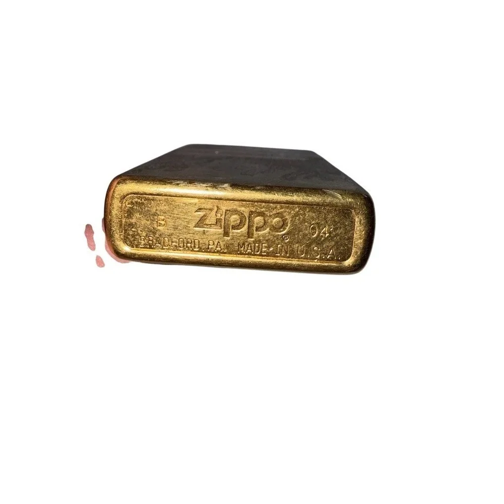 Zippo‎ Windproof Pocket Lighter Antique Brass Finish Flat Bottom Bradford